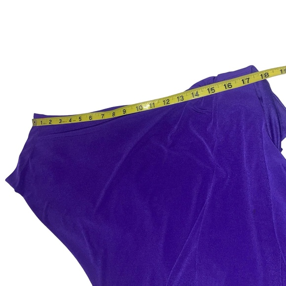 Chico's Women's Royal Purple Tunic Style Fabric Belted Stretchy Dress Sz 3(XL/16 - Picture 9 of 11